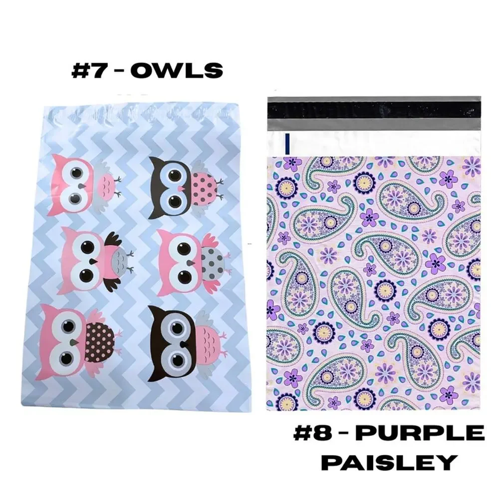 10 Colorful Poly Mailers Pack ~ Choose Your Prints